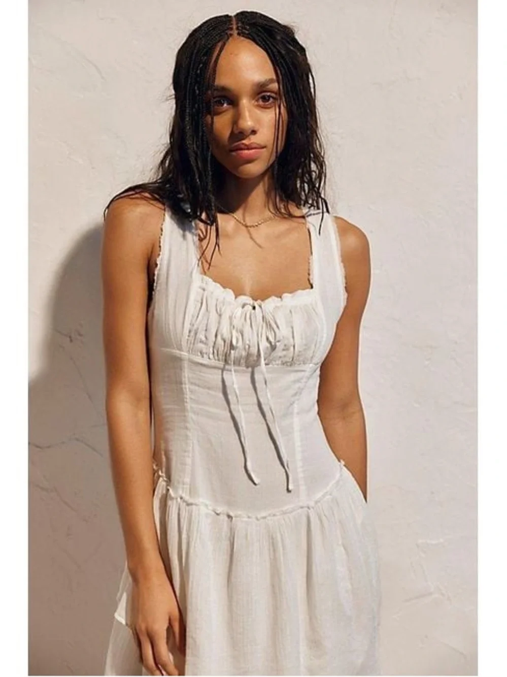 Free People off white ivory in my dreams midi dress